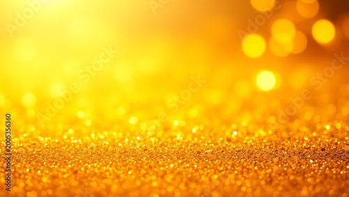 Golden glitter scattered horizontally, radiating warmth and festive energy.