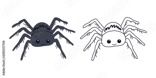 Schilderij op canvas Tarantula Spider Vector