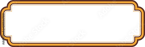 Vintage Badge Frame. Retro Name plat Elemen Illustration