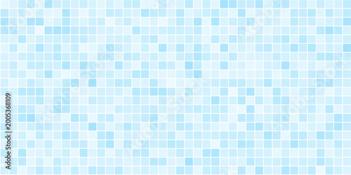 Tiles in the bathroom or swimming pool, Blue tile wall interior of kitchen or bathroom, Classic ceramic pattern background.