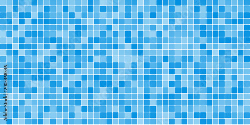 Tiles in the bathroom or swimming pool, Blue tile wall interior of kitchen or bathroom, Classic ceramic pattern background.