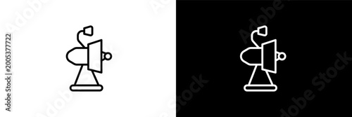 Bild auf Leinwand voyager outline icons in astronomy category