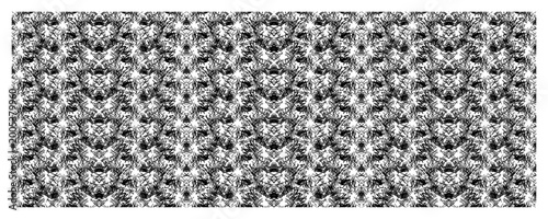 Tableau sur toile Abstract textured pattern with dense chaotic lines and symmetrical noise effect