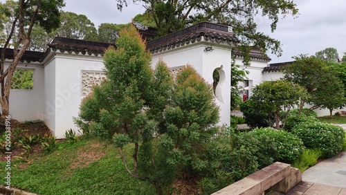 chinese pavilion in the garden
