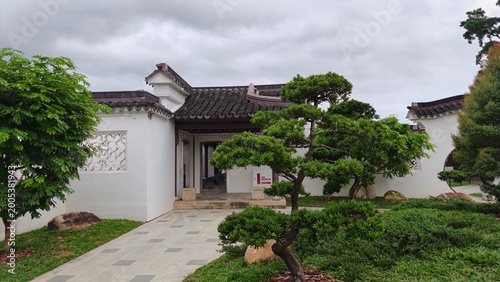 chinese pavilion in the garden
