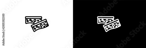 Foto scouring pads outline icons in cleaning category