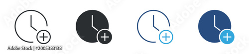 Fotografía Extra hour icon set