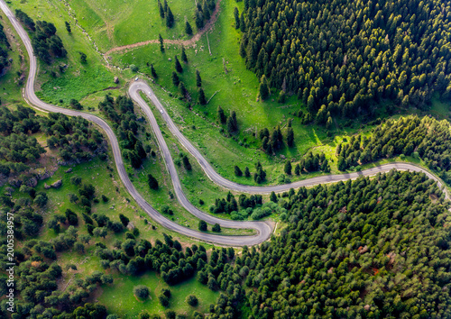 curvy roads and unique forest scenery, Artvin, Turkey