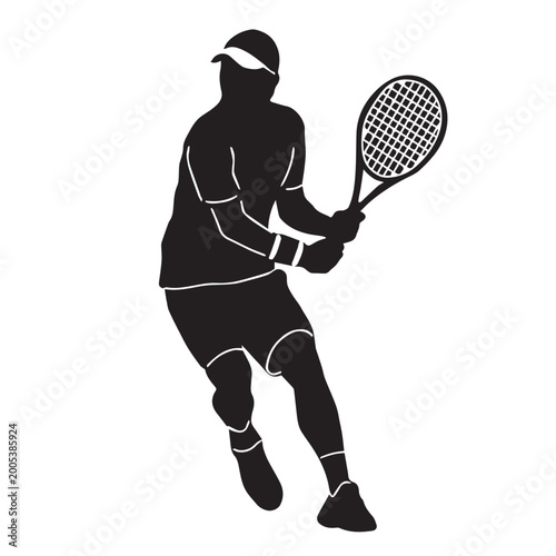 image asset of a tennis player about to hit a ball.