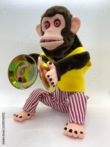 Cymbal monkey vintage toy doll