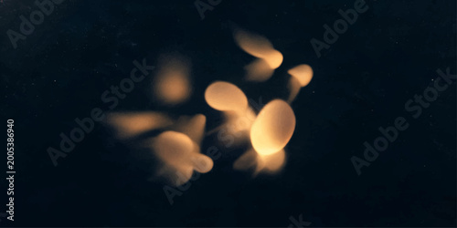 Slika na platnu Glowing orange flame and hot burning match or candle shine with bright energy ag