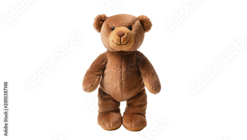 Obraz na plátne Brown Corduroy Teddy Bear Standing with Arms Outstretched