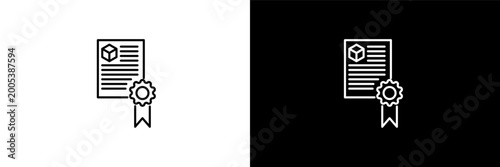 Foto charter outline icons in delivery category