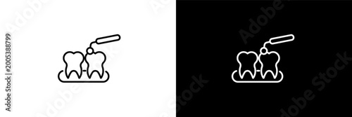 Foto interproximal outline icons in dentist category