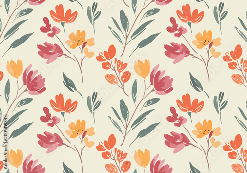 Photography Soft watercolor floral artwork with calm and soothing palette