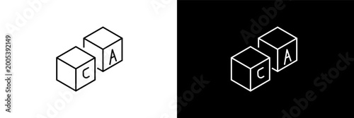 Foto creche outline icons in education category