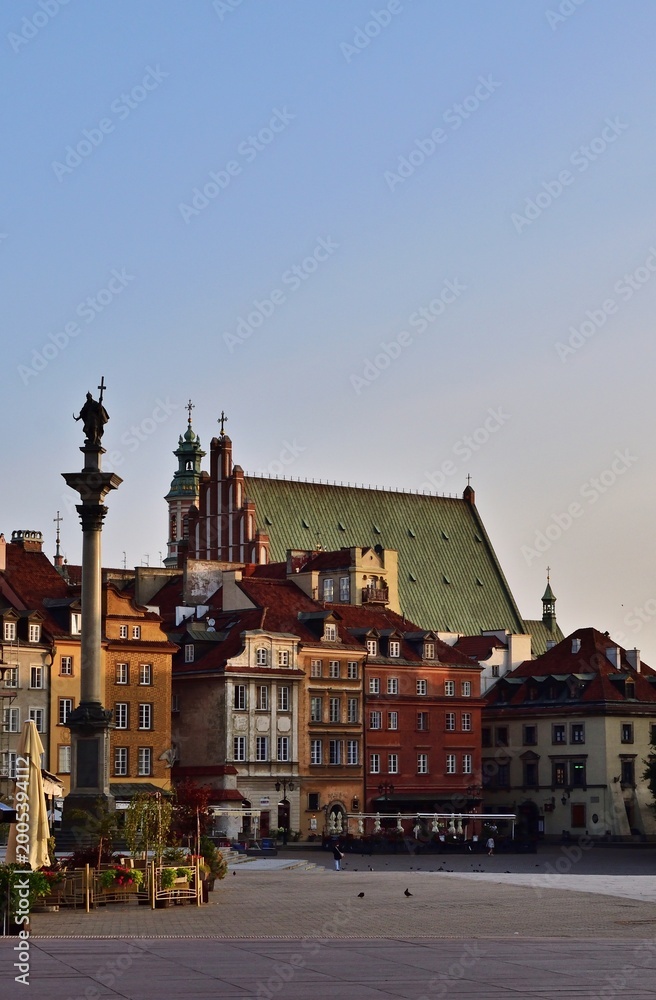 Fototapeta premium Sigismundssäule am Schlossplatz in Warschau, Polen, vertikal