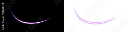 Tableau sur toile Shiny energy spark with a curved trail of neon magic and sparkle