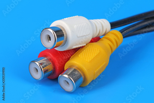 Tablou pe pânză RCA connector for connecting audio and video signals.