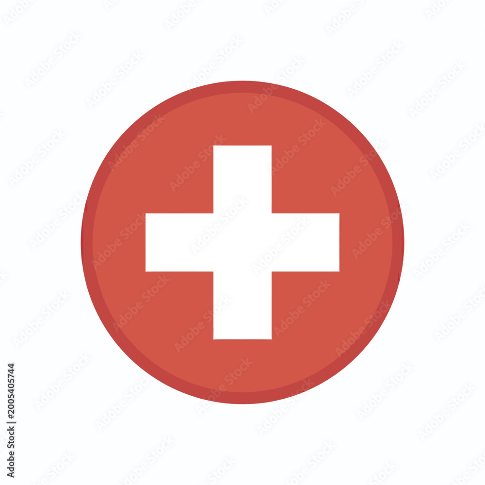 Obraz premium Switzerland Flag Round Sticker Swiss Symbol for Global Business Finance and Neutral Country Identity Representation