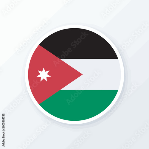 Round Jordan Flag Icon Circular National Symbol of Jordan with Seven Pointed Star for Tourism Government and Cultural Design Free Download Round Jordan Flag Icon Circular National Symbol of Jordan with Seven Pointed Star for Tourism Government and Cultural Design - GFXLoad