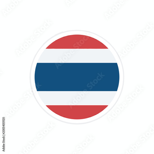 Thailand National Flag Vector Icon Round Circular Button Design Featuring Red White and Blue Stripes for Tourism and National Identity Free Download Thailand National Flag Vector Icon Round Circular Button Design Featuring Red White and Blue Stripes for Tourism and National Identity - GFXLoad
