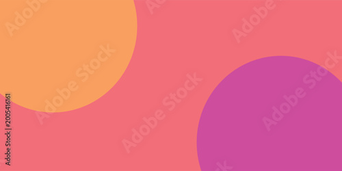 Tableau sur toile pastel colour background illustration with rounded corners and polka dot pattern