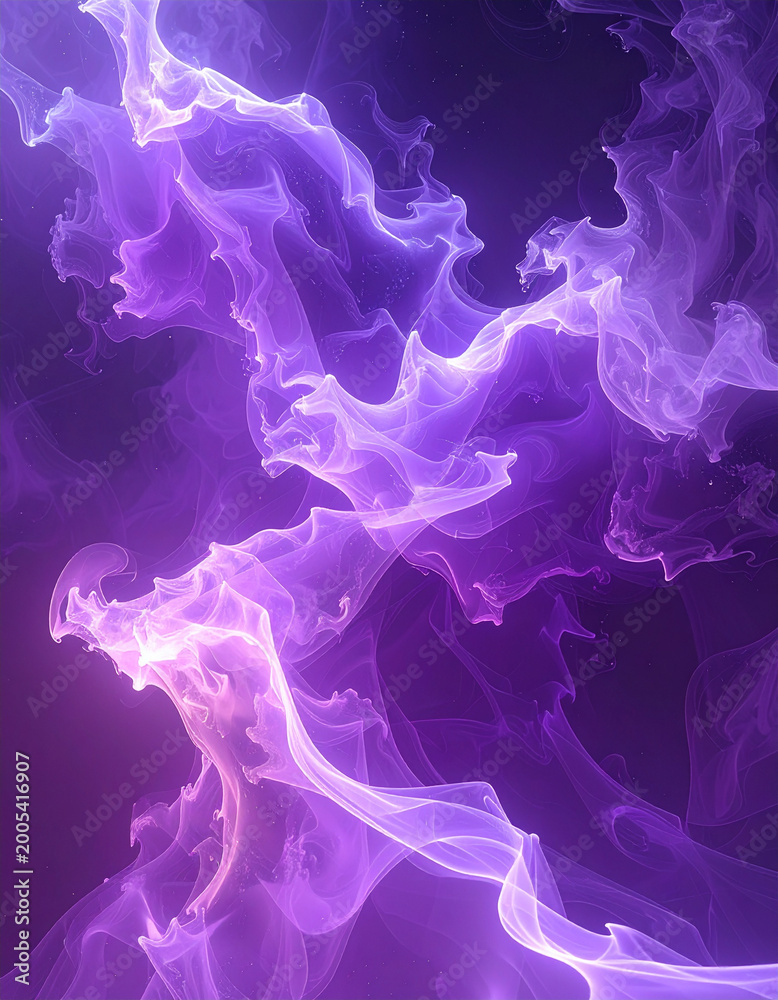 Fototapeta premium Abstract purple smoke flowing design