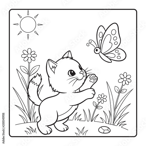 bold and easy cute spring drawing  coloring pages