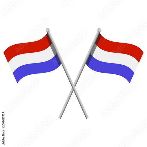 Dutch flag with pole