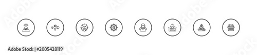 outline religion icons set - lion of judah, rub el hizb, adhan call. editable vector for web and mobile ui