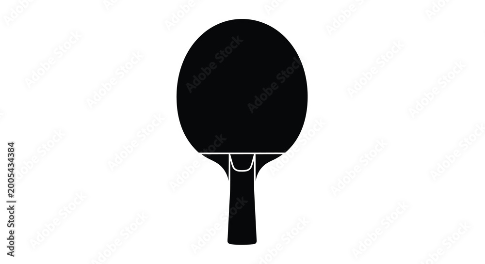 Εκτύπωση καμβά table tennis paddle silhouette on a white background isolated sports equipment g