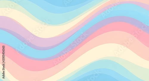 Pastel wave pattern, colorful wavy lines, soft background texture, abstract design element
