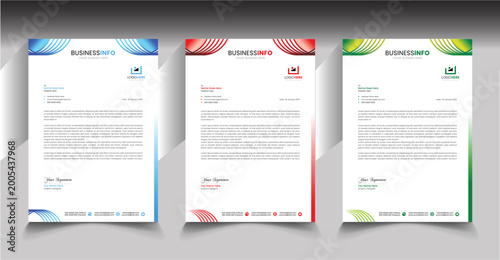modern letterhead Design Concept