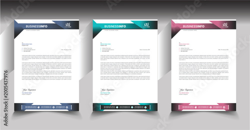 modern letterhead Design Concept