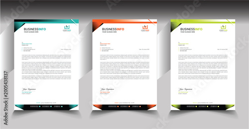modern letterhead Design Concept