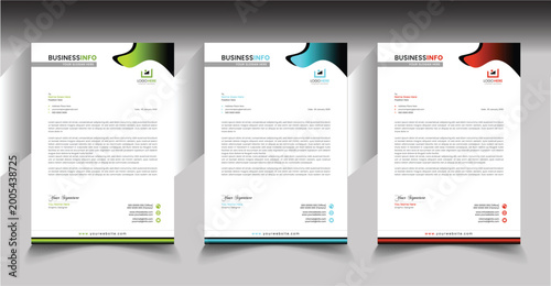 modern letterhead Design Concept