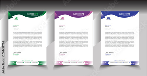 modern letterhead Design Concept