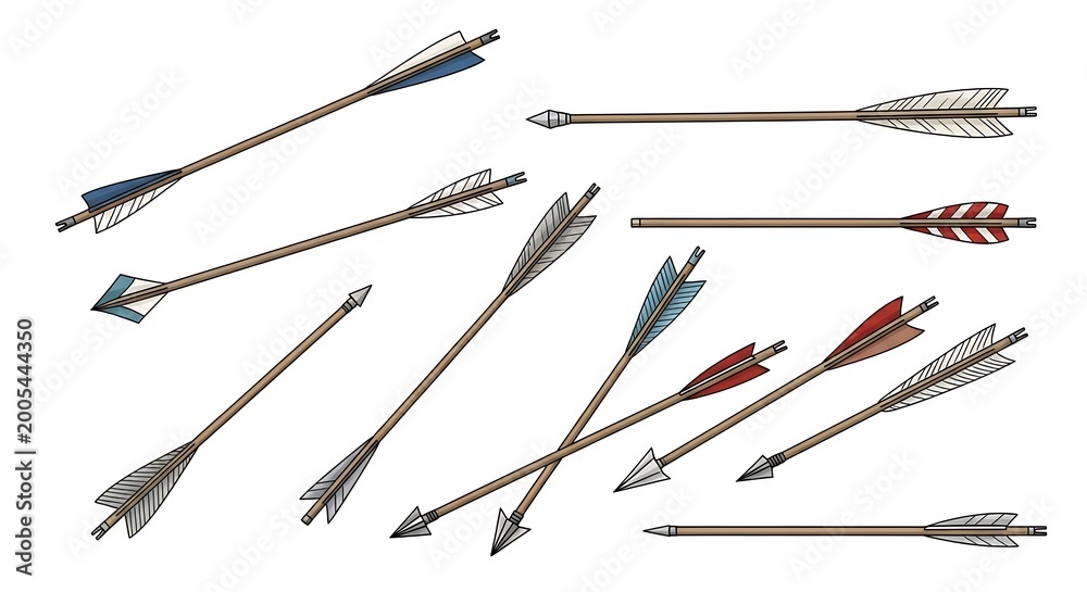 Fototapeta premium Set of hand drawn arrows