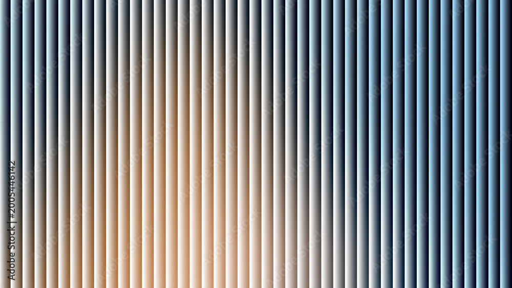 Obraz premium Abstract Ribbed Glass Background with Blue and Warm Orange Gradient