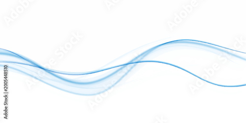 фотографія Smooth abstract blue wave design with flowing curved lines and light patterns cr
