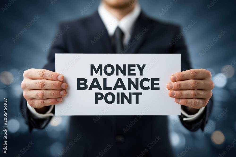 Obraz premium Financial Advisor Showing the Money Balance Point Concept