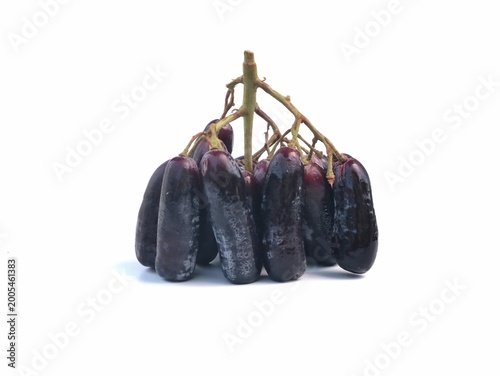 Fresh sweet sapphire grapes or moon drop grapes isolated on white background. High-quality studio shot perfect for food, nutrition, and healthy lifestyle themes