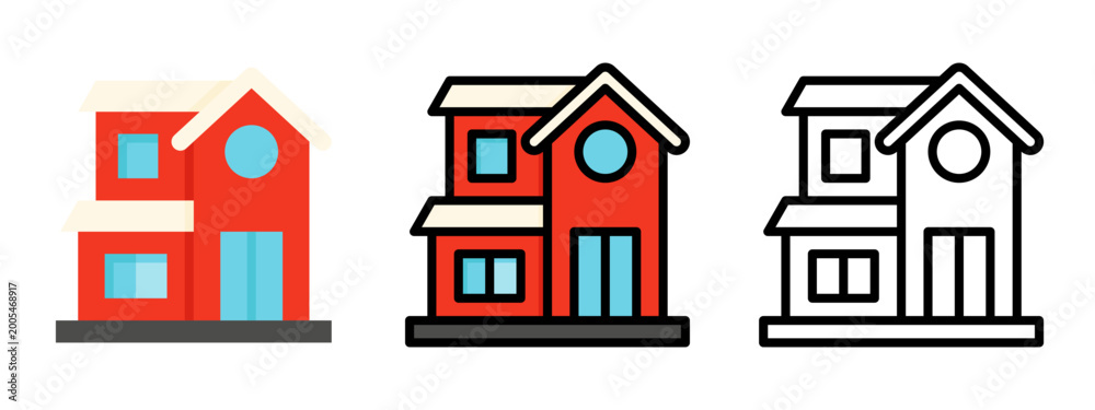 Fototapeta premium Village House for Rural Life, Traditional Living & Countryside Home