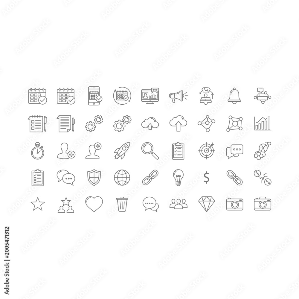 Naklejka premium business and finance icons set