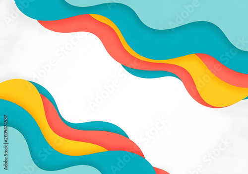 Colorful Abstract Wave Background with Soft Curves for Dynamic Designs