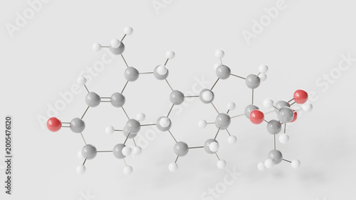 Bild auf Leinwand medroxyprogesterone acetate molecule 3d, molecular structure, ball and stick mod