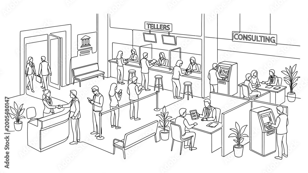 Obraz premium People working in a modern office environment.