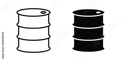 Fotografie Fuel barrel icon vector symbol design set for web