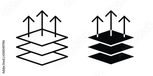 Foto Breathable icon black and white